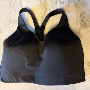 Athleta Black Racerback Sports Bra with Wide Straps